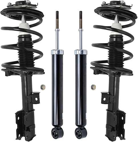 Miniatura 25 de Detroit Axle - Amortiguadores para BMW 328i 325i 128i 135i 335i 330i 335d 335is (sin Sport Susp.) 2 puntales delanteros completos con muelle