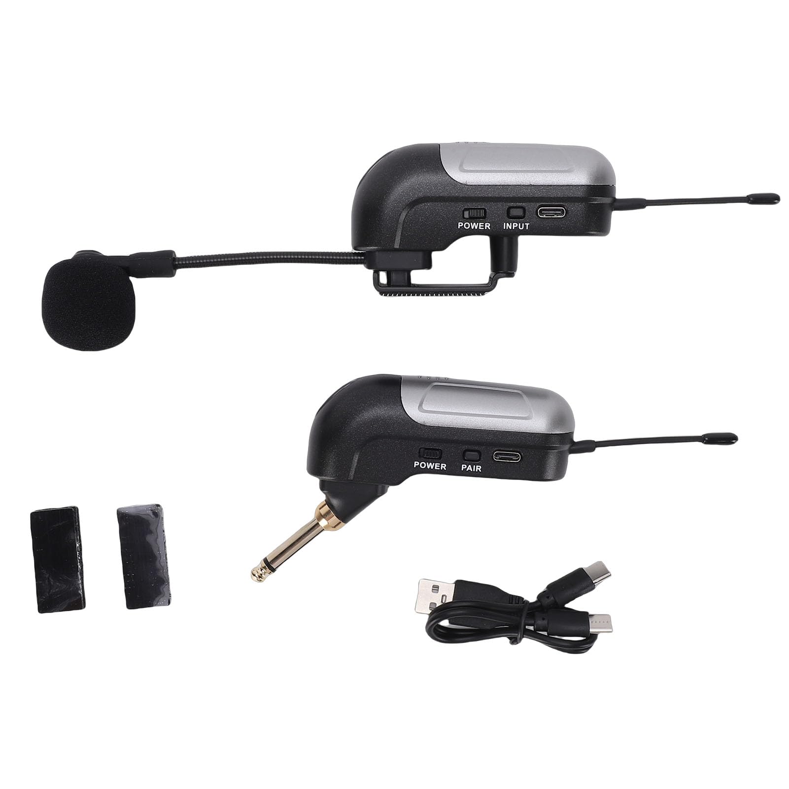 Elprico Microfono Wireless per Fisarmonica con Ricevitore, Microfono per Ripresa di Strumenti Audio HD, Microfonico Progettato per Fisarmonica, Portata di 30 M e Durata della Batteria