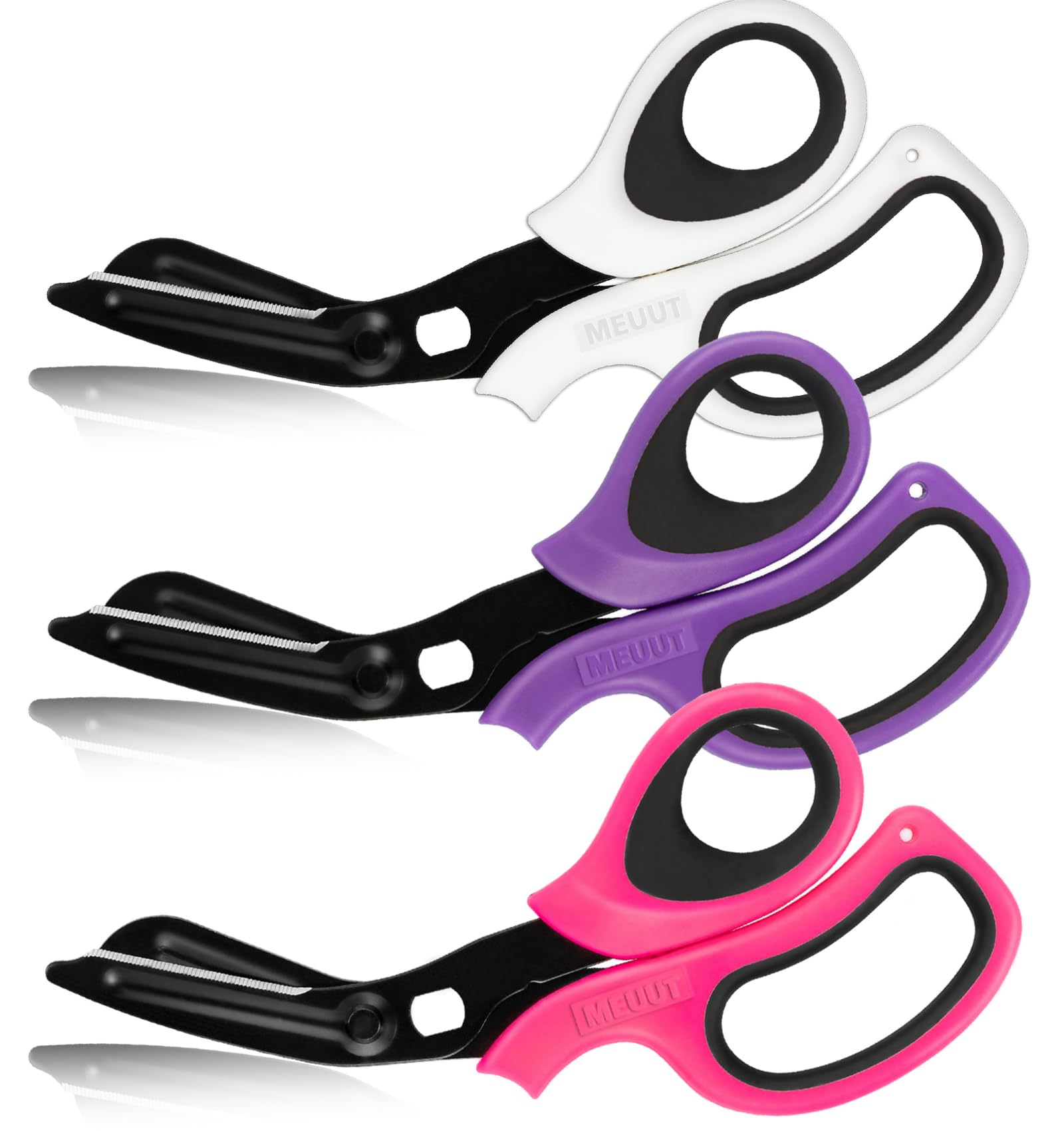 MEUUT 8 inches All Purpose Scissors Multipurpose Heavy Duty Shears, Forged Stainless Steel Utility Scissors Industrial Shears for Household, outdoors,
