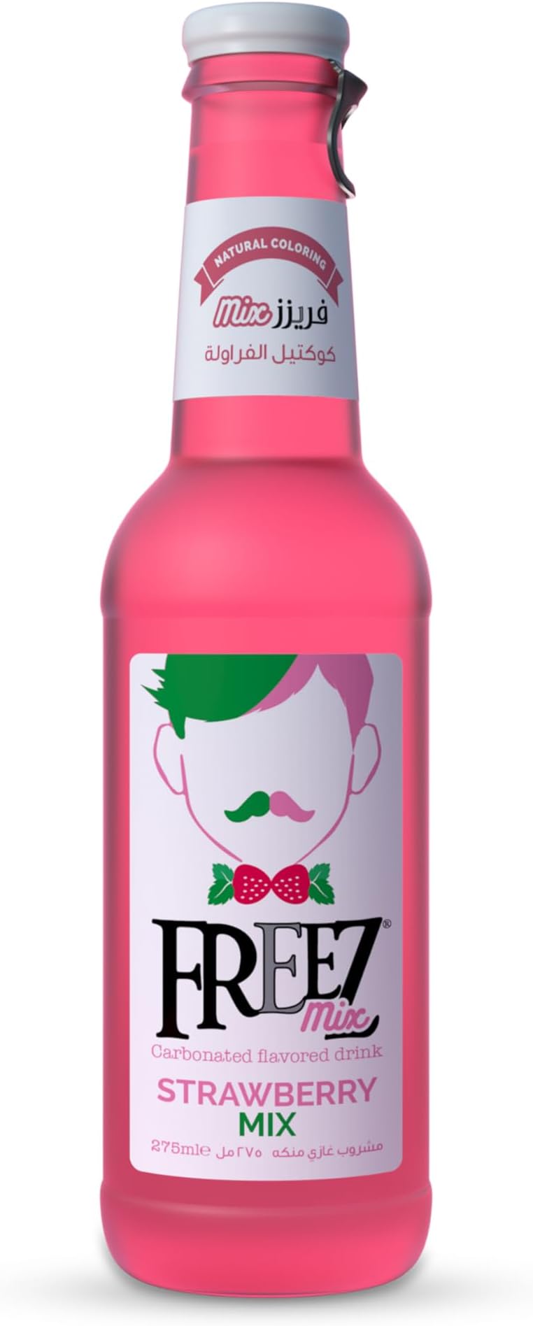 Freez Mix - Strawberry - Non Alcoholic - Carbonated Soda Flavored Cold Drink - 275ml