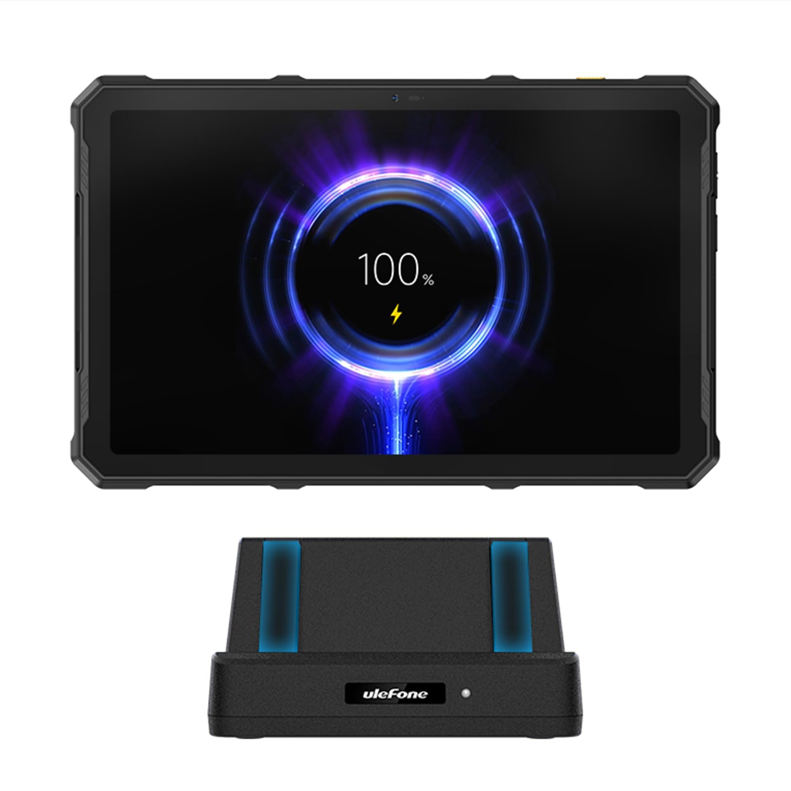 Ulefone Dock di Ricarica da Scrivania 10W, Ricarica, Doppia Uscita, Supporto Caricatore 2-in-1 con Connettore Pogo, per Armor Pad 4T/4 Ultra Tablet