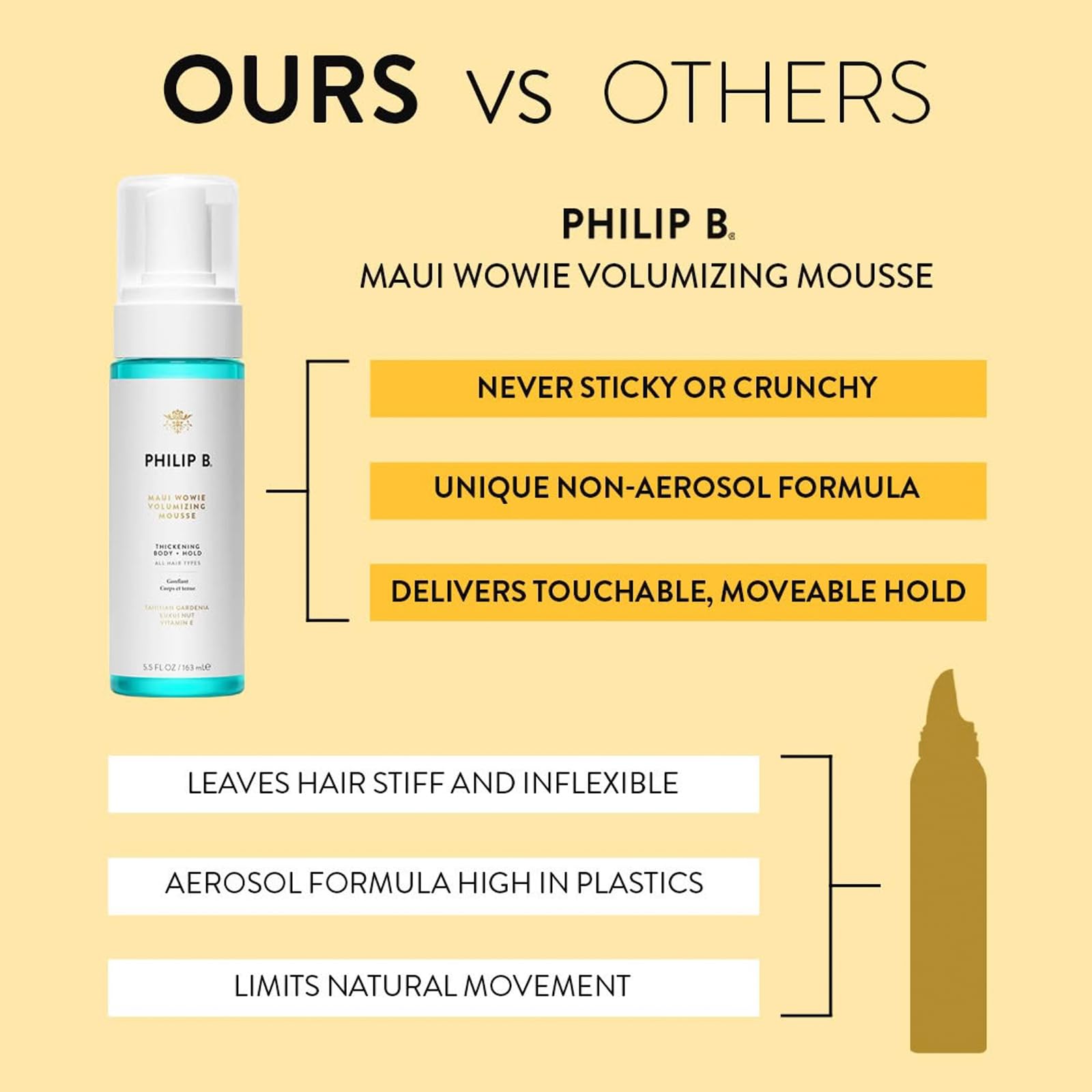 Philip B Maui Wowie Volumizing Mousse - 163ml 4