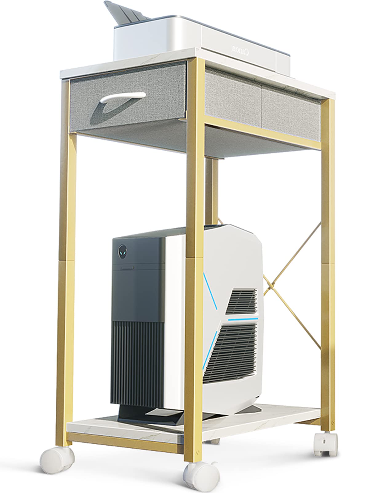 Buy KKL File Computer Tower Stand, Under Desk, Mobile Pedestal Rolling