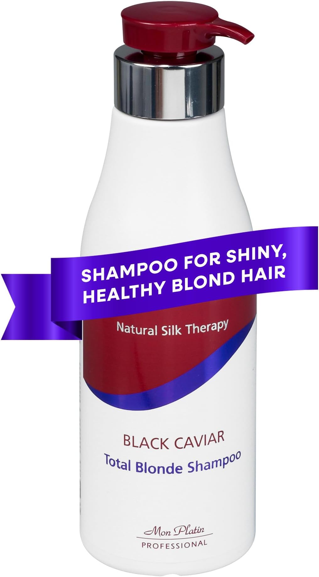 Mon Platin Professional Black Caviar Blonde Hair Shampoo - Intensive Moisturizing Shampoo for blonde, bleached, or Color Treated Hair - Special Antistatic Formula,SLS/Salt Free 500ML