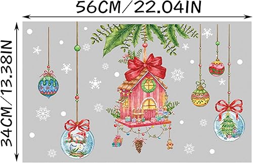Miniatura 3 de Christmas Stickers Shopping Mall Window Stickers Children's Room Stickers Wall Stickers Set Christmas Decoration Christmas Decorations for Office