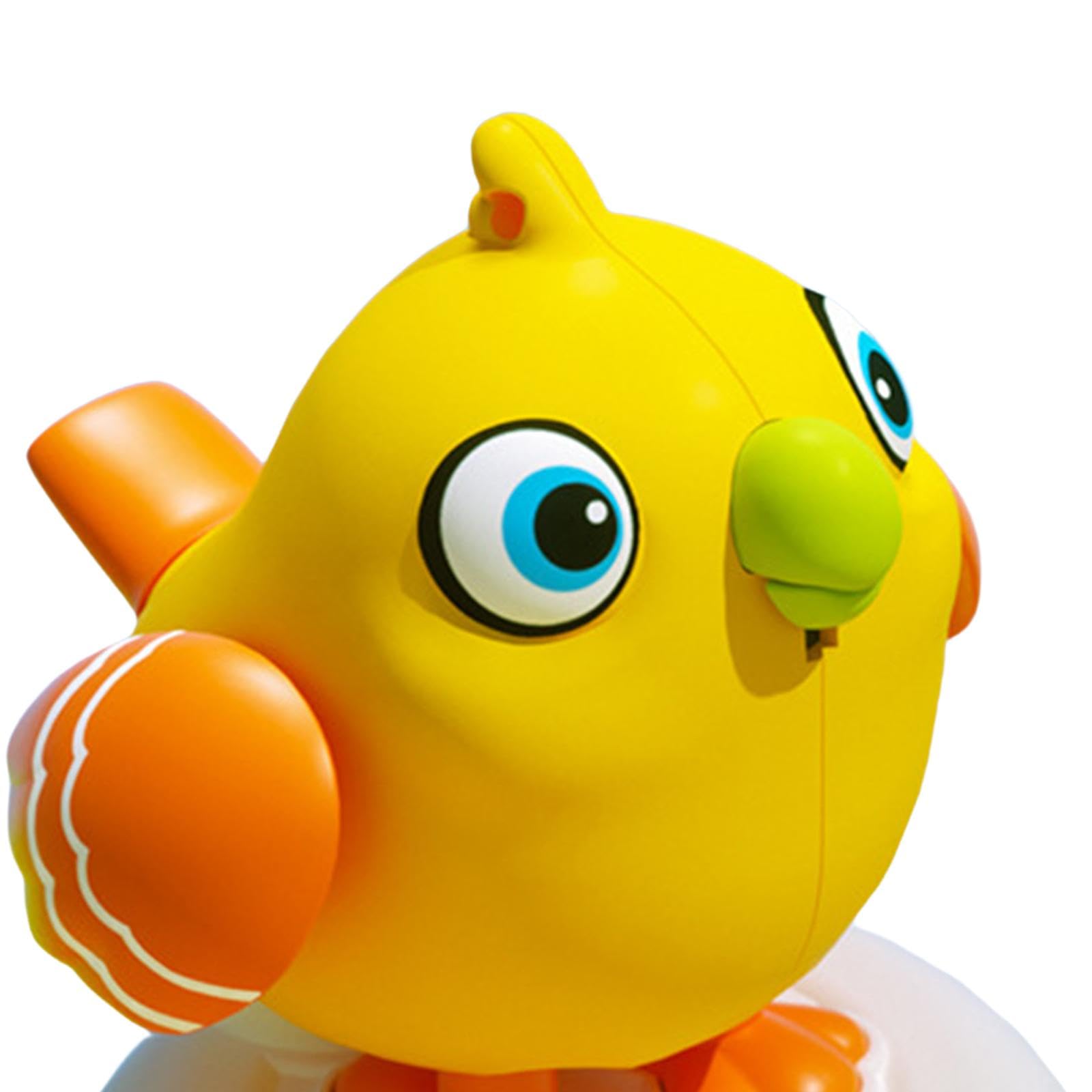 Reloj Eléctrico para Pájaros de Juguete para Niños, Divertido Juguete de Pájaro, Juguete Musical Interactivo para El Aprendizaje Temprano, Amarillo
