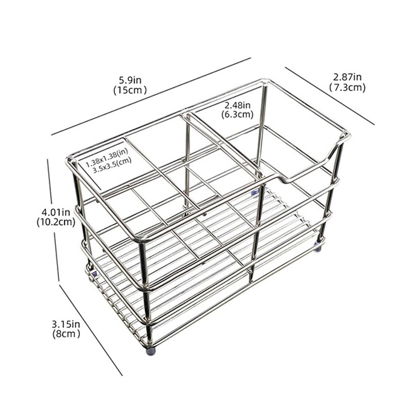 Electric toothbrush holder, stainless steel bathroom storage rack, drain storage rack (Silvery) - Image 3