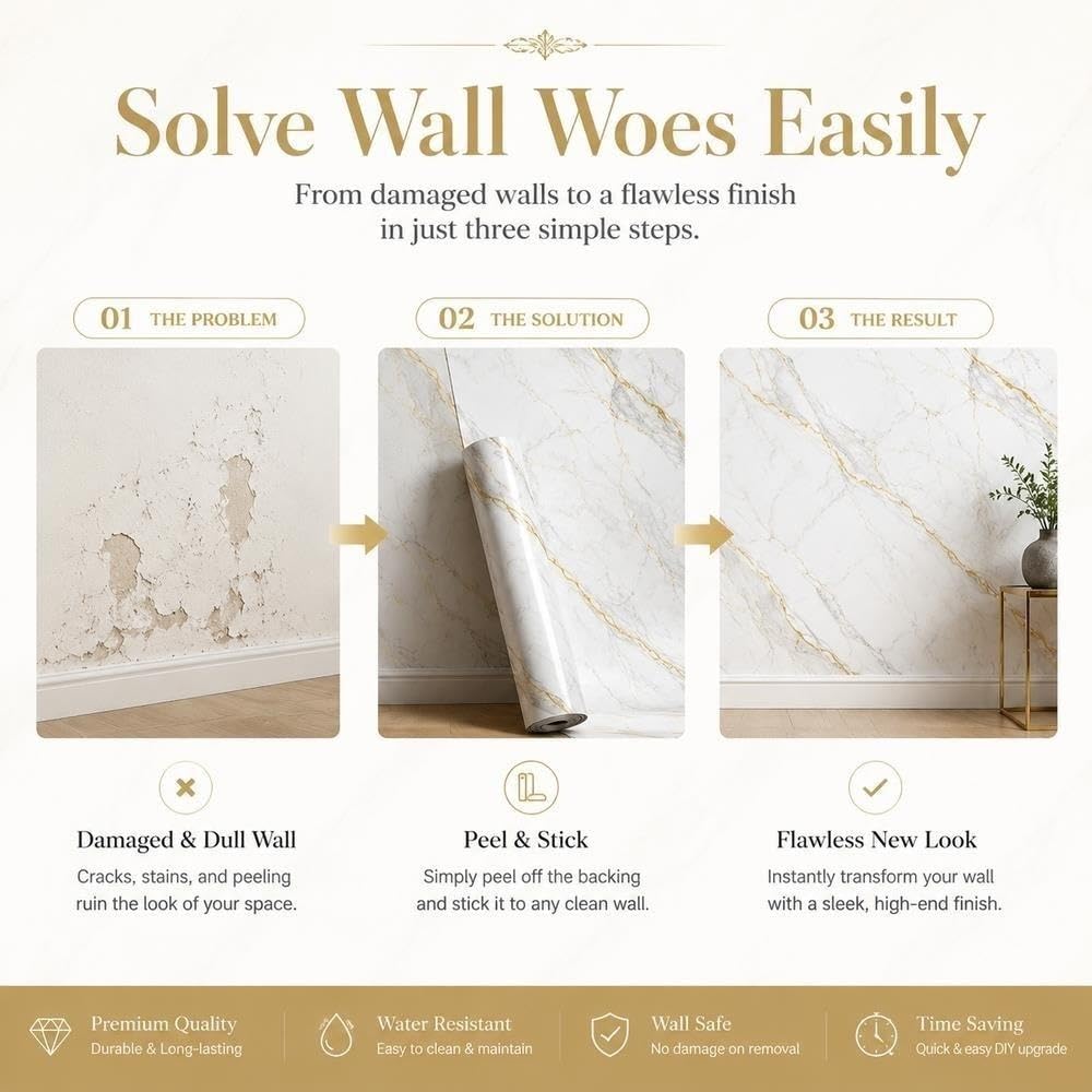 Peel and Stick Vertical Grain Wall Panels Waterproof Backsplash Tile