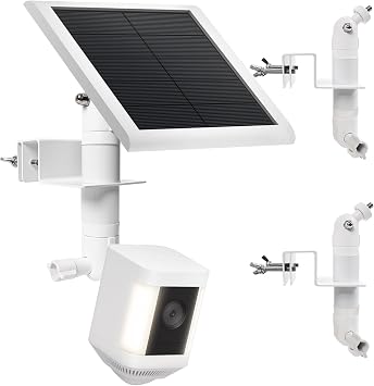 2 Pack 2-in-1 No-Drill Gutter Mount Bracket for Ring Camera & Solar Panel