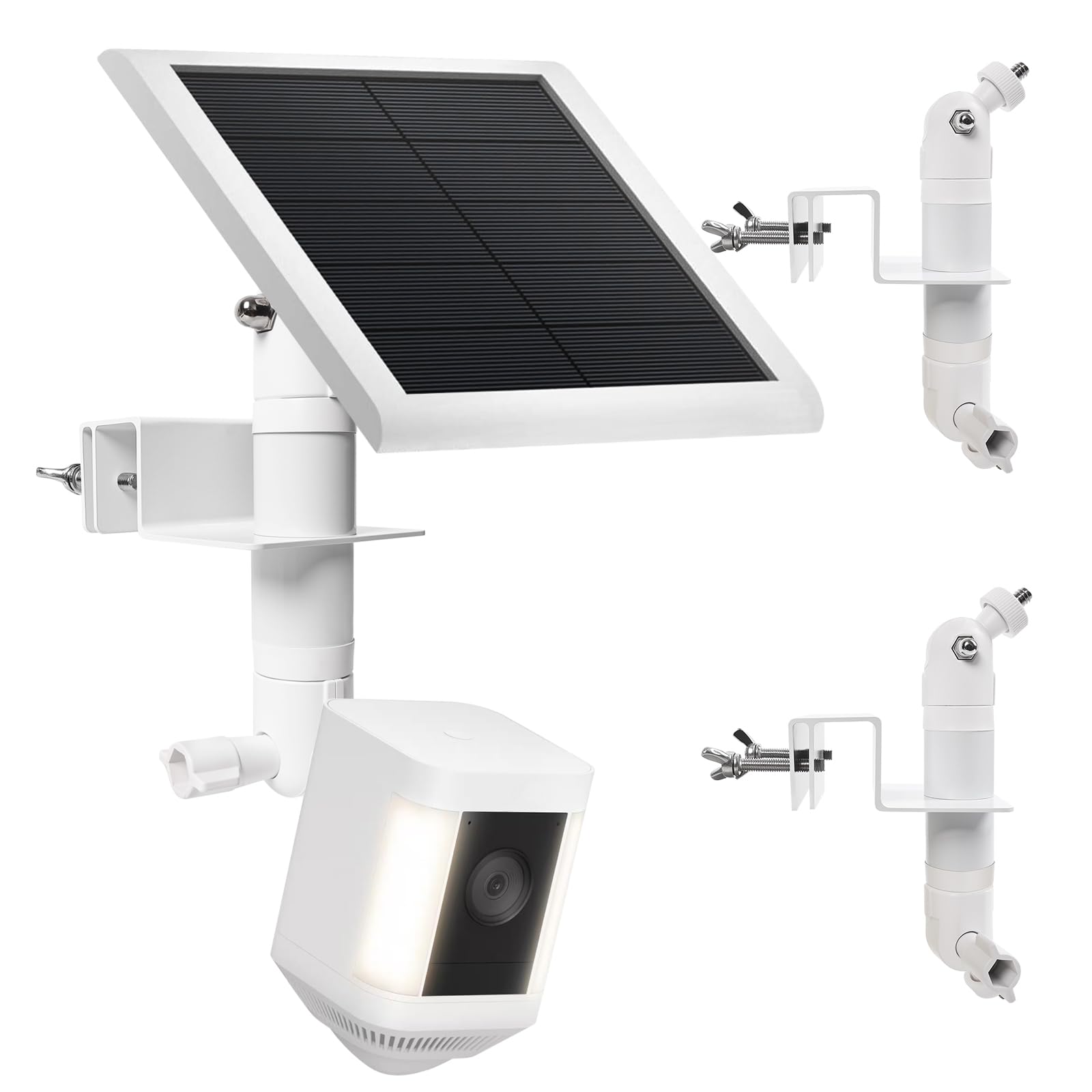 2-in-1 Dachrinnenhalterung ohne Bohren für Ringkameras & Solarmodule | 360° verstellbar, universelle Kompatibilität (2 Stück)