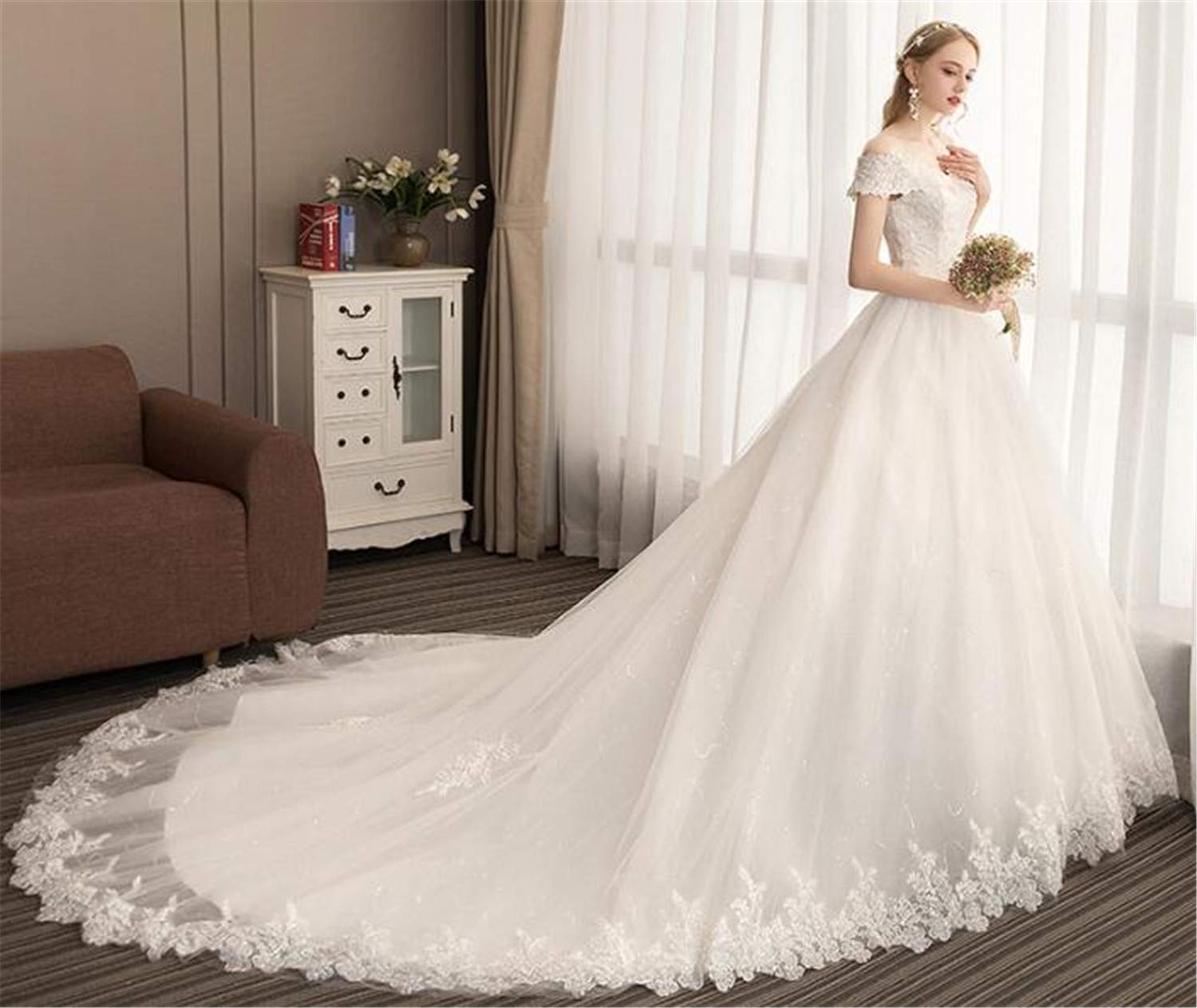 Amazon.co.jp: ウェディングドレスの花嫁の韓国語バージョンエレガント  