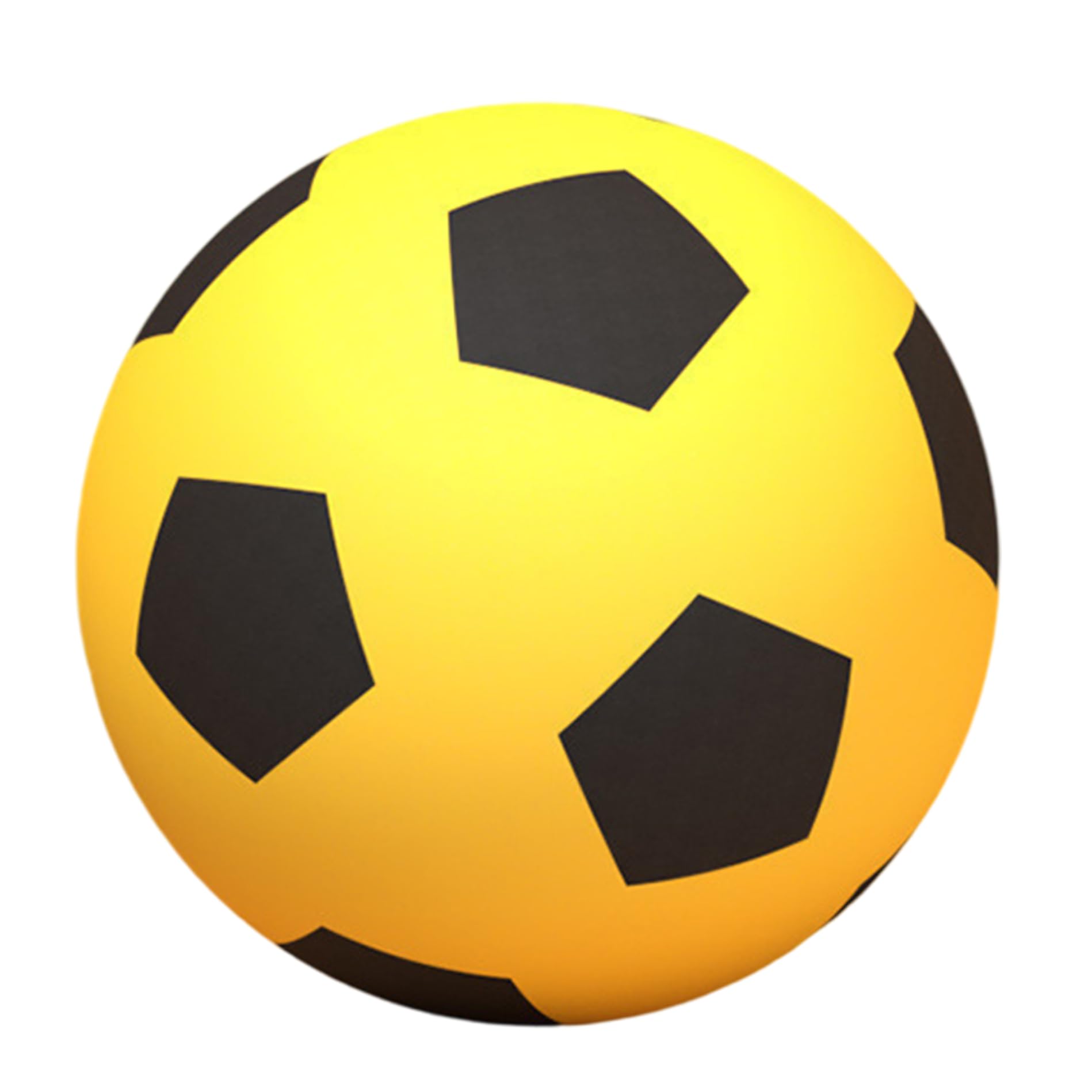 Pallone da Calcio Silenzioso per Giocare in casa Taglia 5 con Morbida Schiuma PE Design a Bassa rumorosità per Allenamento a casa e Pratica del Dribbling (Giallo)