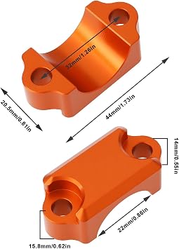 Motorcycle Brake Master Cylinder Clamp Cover Orange Compatible with KTM DUKE RC 125 200 390 690 790 990 1290