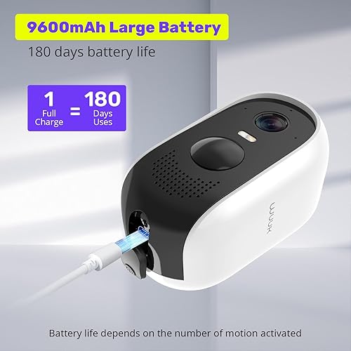 Miniatura 7 de WUUK Cámara para mascotas de 4 MP, cámara de inclinación panorámica para monitor de bebé, + 2 cámaras exteriores para seguridad en el hogar con