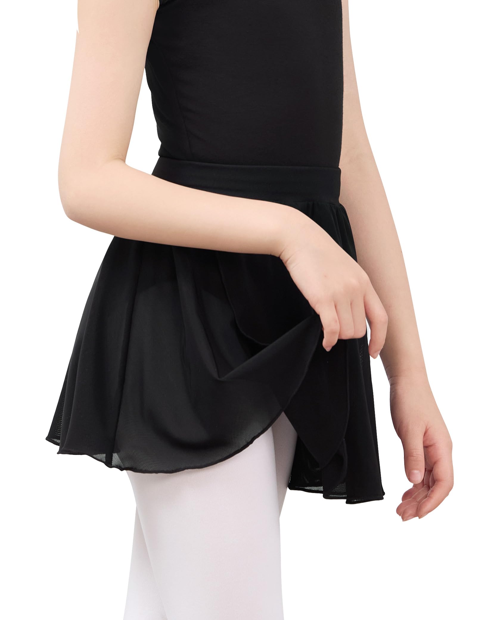 Twirbalux Ballet Skirts for Girls, Pull on Soft Mesh Girls Dance Skirt