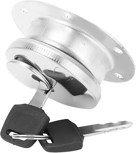 Miniatura 2 de Llave de tapa de gas combustible de tanque de forma redonda de 6 agujeros, antirrobo, acero inoxidable, pulido de espejo para grupo electrógeno,