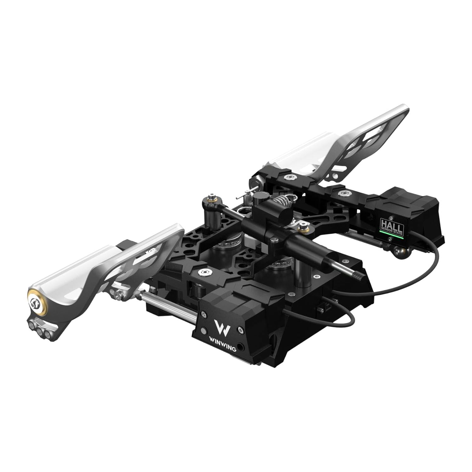 WINWING Orion Metal Flight Rudder Pedals (With Damper Edition) - Full Metal Frame, Stainless Steel Center-Return, Quick-Swap Springs, Realistic Aircraft Control, 3 Control Modes, Hall Sensors