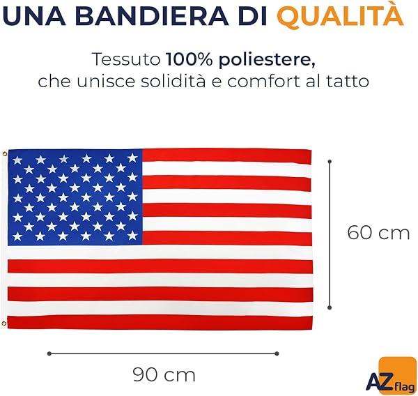 BANDIERA STATI UNITI 90x60cm - BANDIERA AMERICANA – USA 60 x 90 cm - AZ FLAG - 3