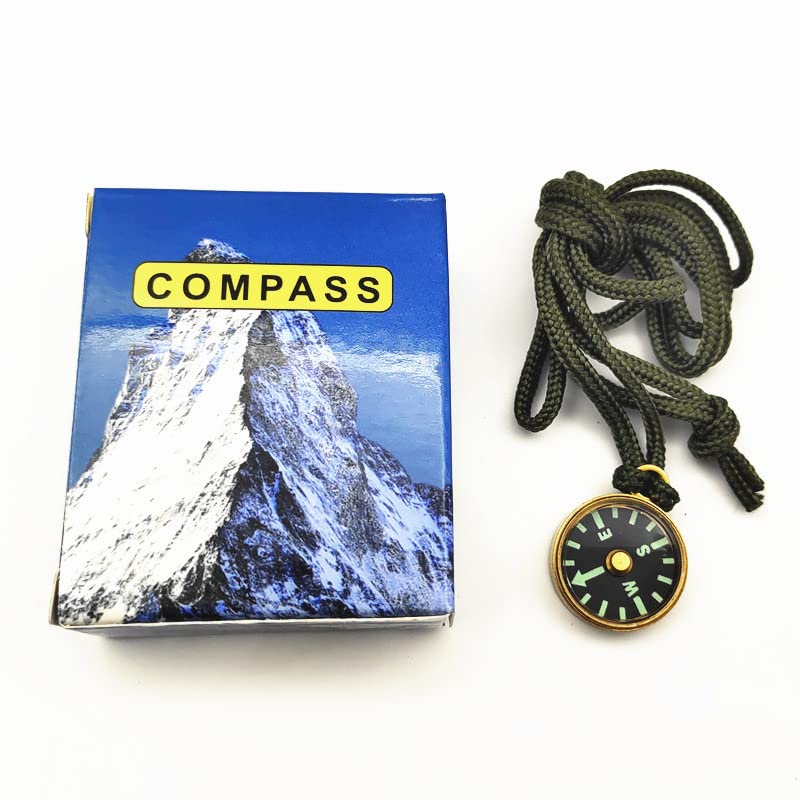 Brújula de supervivencia de cobre para camping portátil miniatura 3