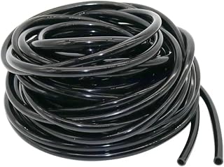 Genérico Manguera de Agua Blanda de PVC de 20/30/40/50/60/70/80 m, 4/7 mm, Tubo de 1/4'', Sistema de microirrigación antiabrasión para césped y jardín, Color Negro y marrón (marrón, 80 m)