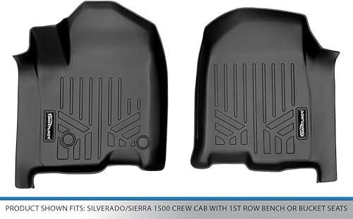 Miniatura 4 de SMARTLINER Revestimientos de primera fila compatibles con Chevrolet Silverado 1500 2019-2025