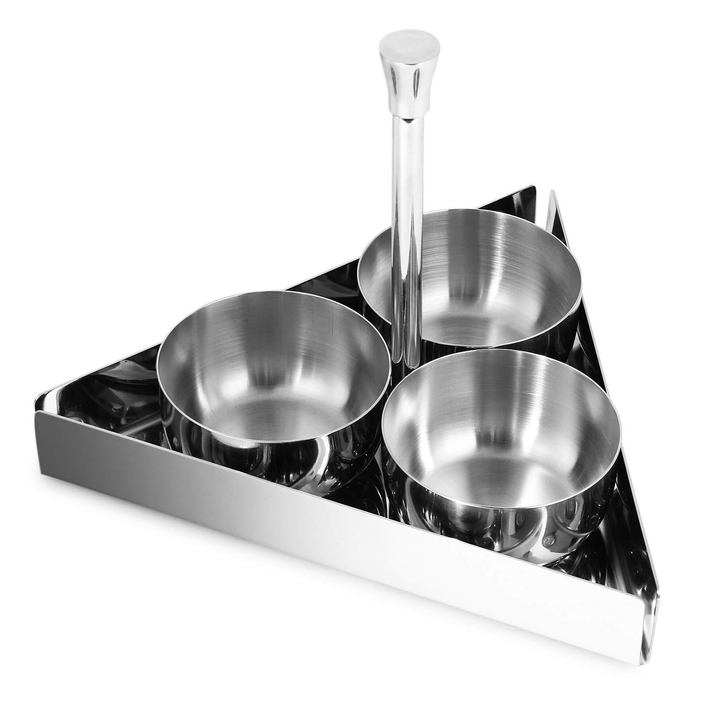 Zap Impex Steel Pickle Serving Bowls, 18/8 Stainless Steel, Silver, Large