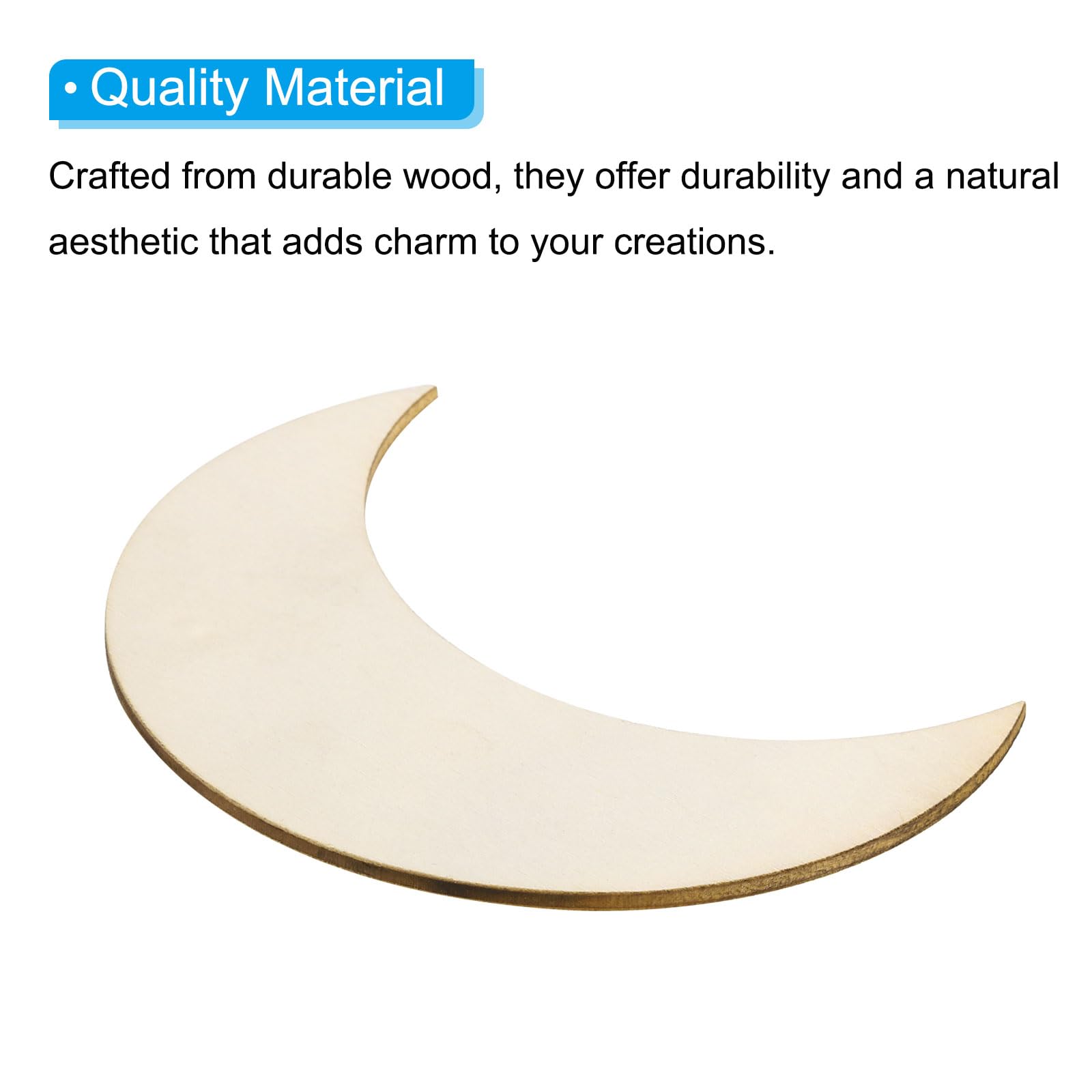 PATIKIL 2.8"x1" Wooden Moon - Image 4