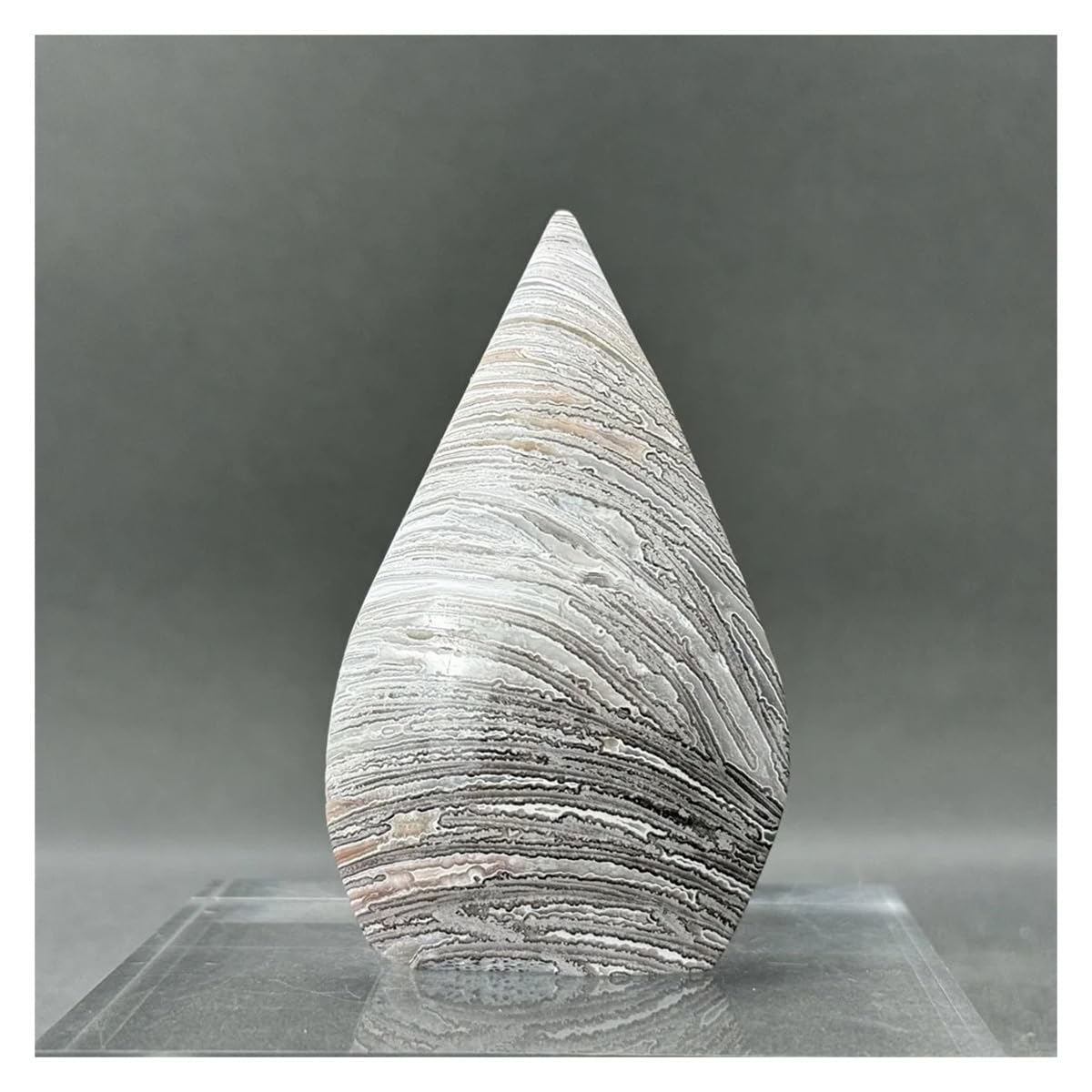 Agate dentelle blanche naturelle : cristal pour décoration de salon