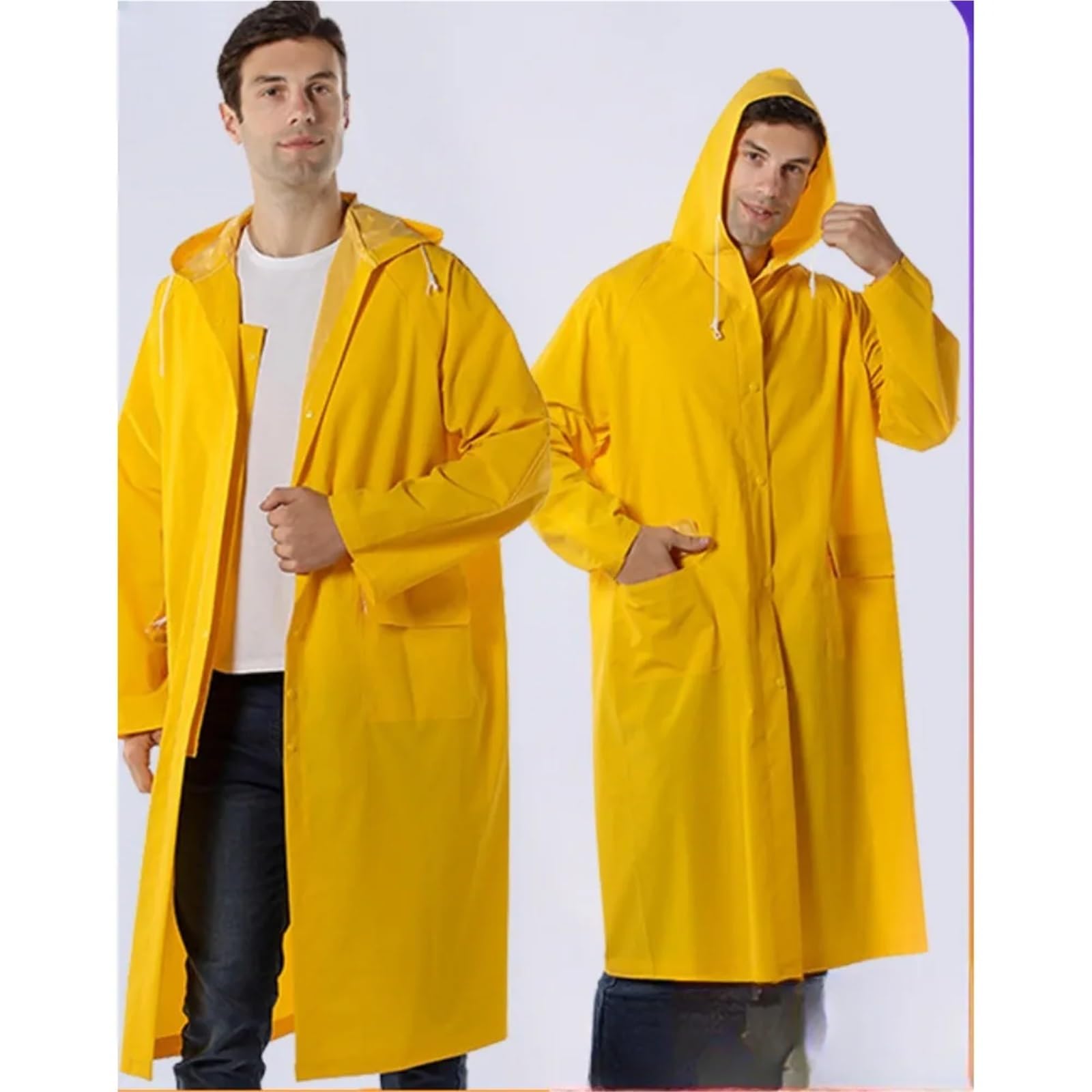 Poncho Pluie Imperméable Imperméable épais une pièce, protection du travail en extérieur, coupe-vent à double usage, poncho d'équitation