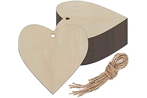 4-Inch Wood Hearts for Crafts