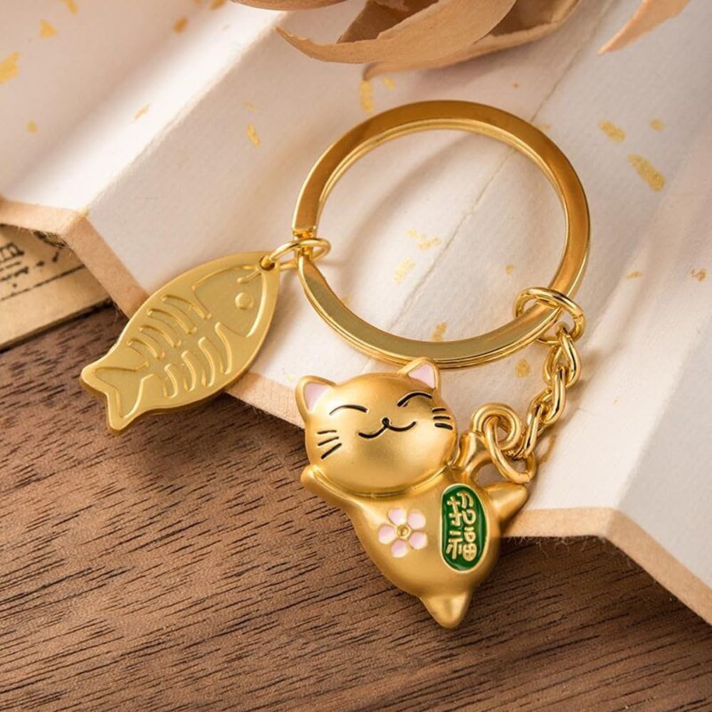 Lucky Cat brelok do kluczy ze stopu akcesoria torby samochodowej