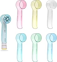Vista 1 de Paquete de 6 tapas para cepillos de dientes Nincha para cabezales de cepillo de dientes redondos Oral-B en varios colores, material de PC, apto