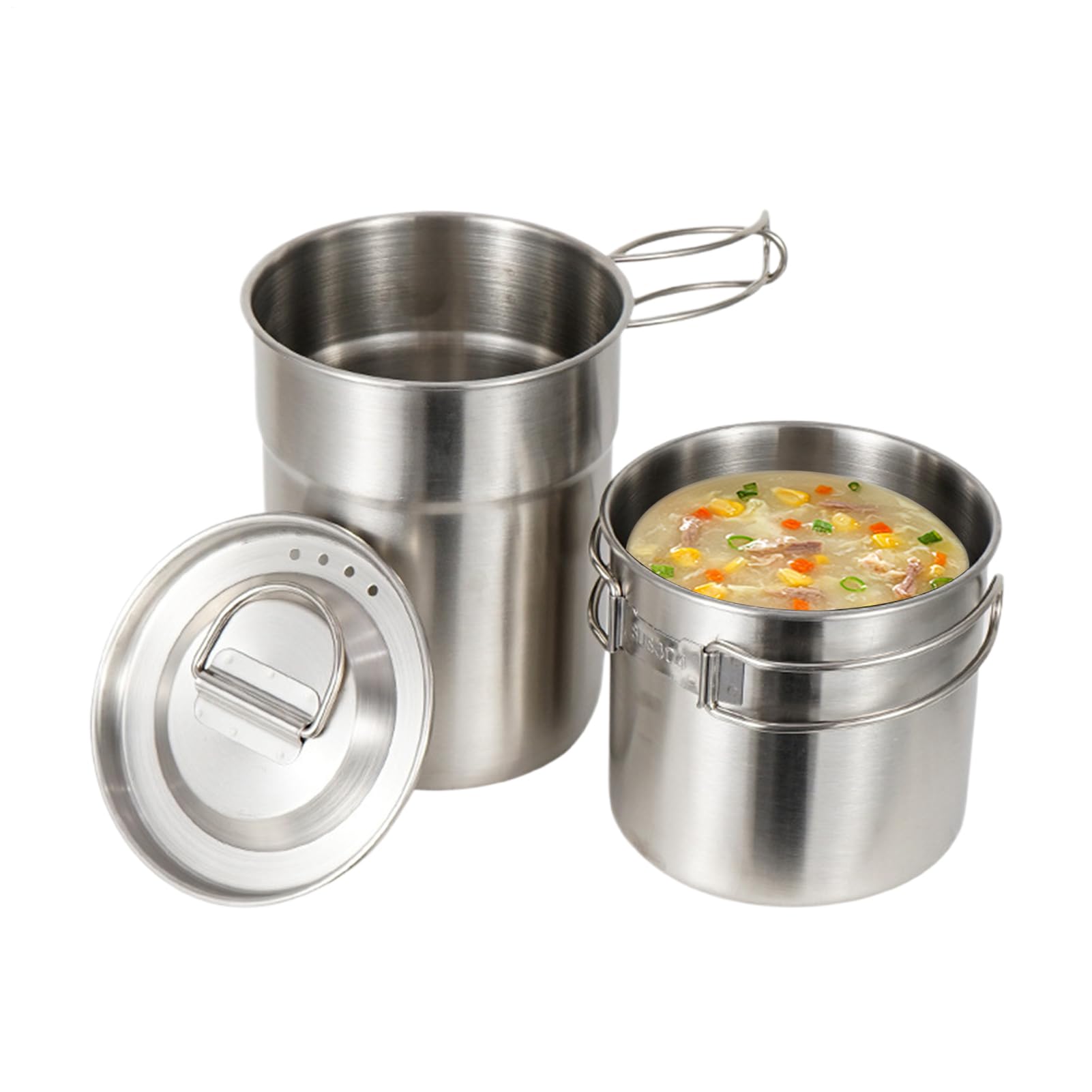 Cuisine en acier inoxydable de pique-nique pour savourer vos repas en randonnée