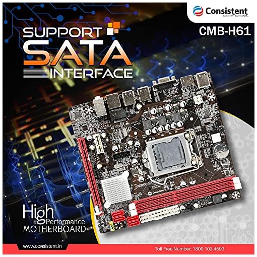Consistent DDR3 Motherboard CMB H61 with NVME Slot - Image 6