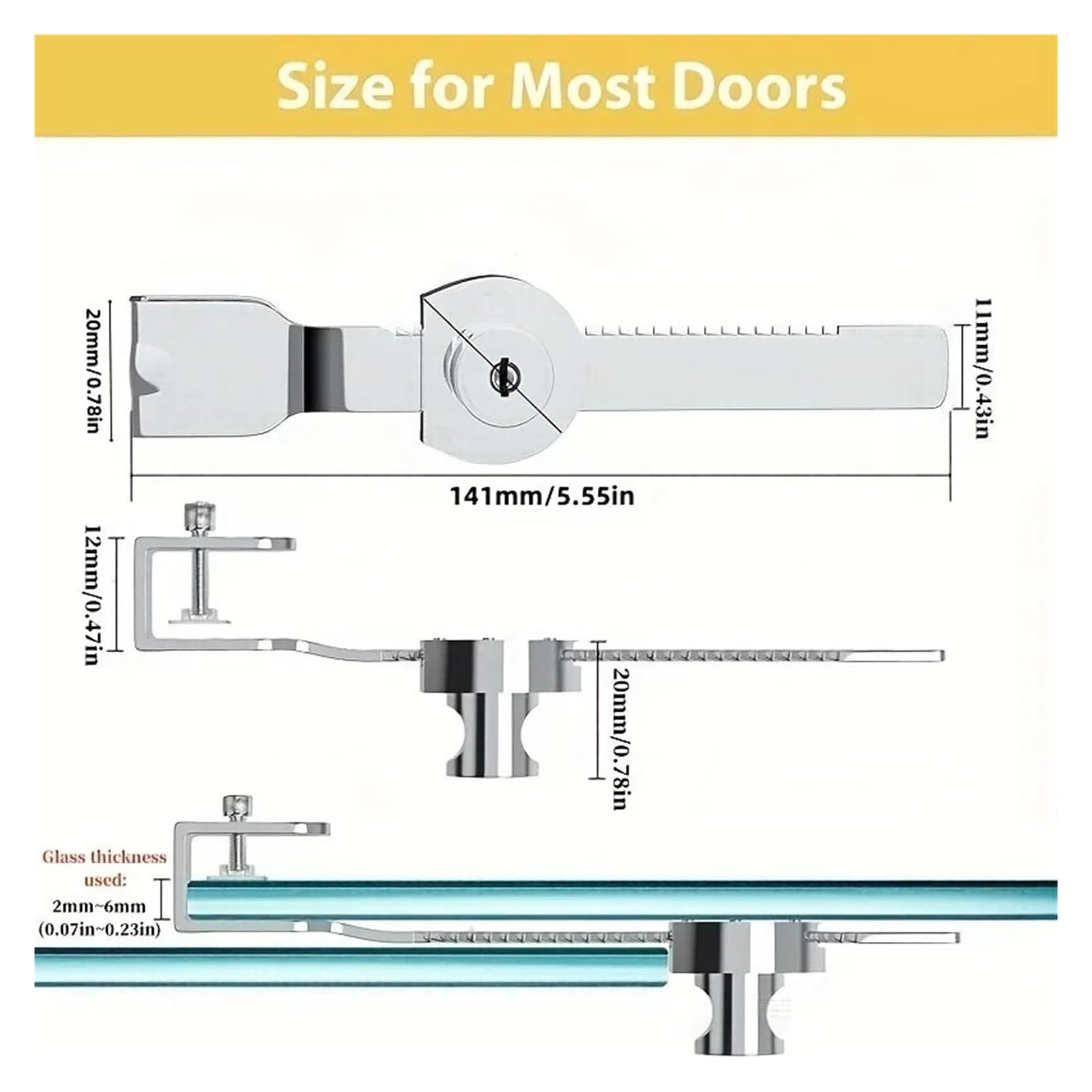 Glass Cabinet Lock Schiebeglasschloss