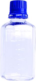 Wheaton WPBGC0500S Square Media Bottle with Tamper Evident Cap, PETG, 500 ml (Pack of 12)
