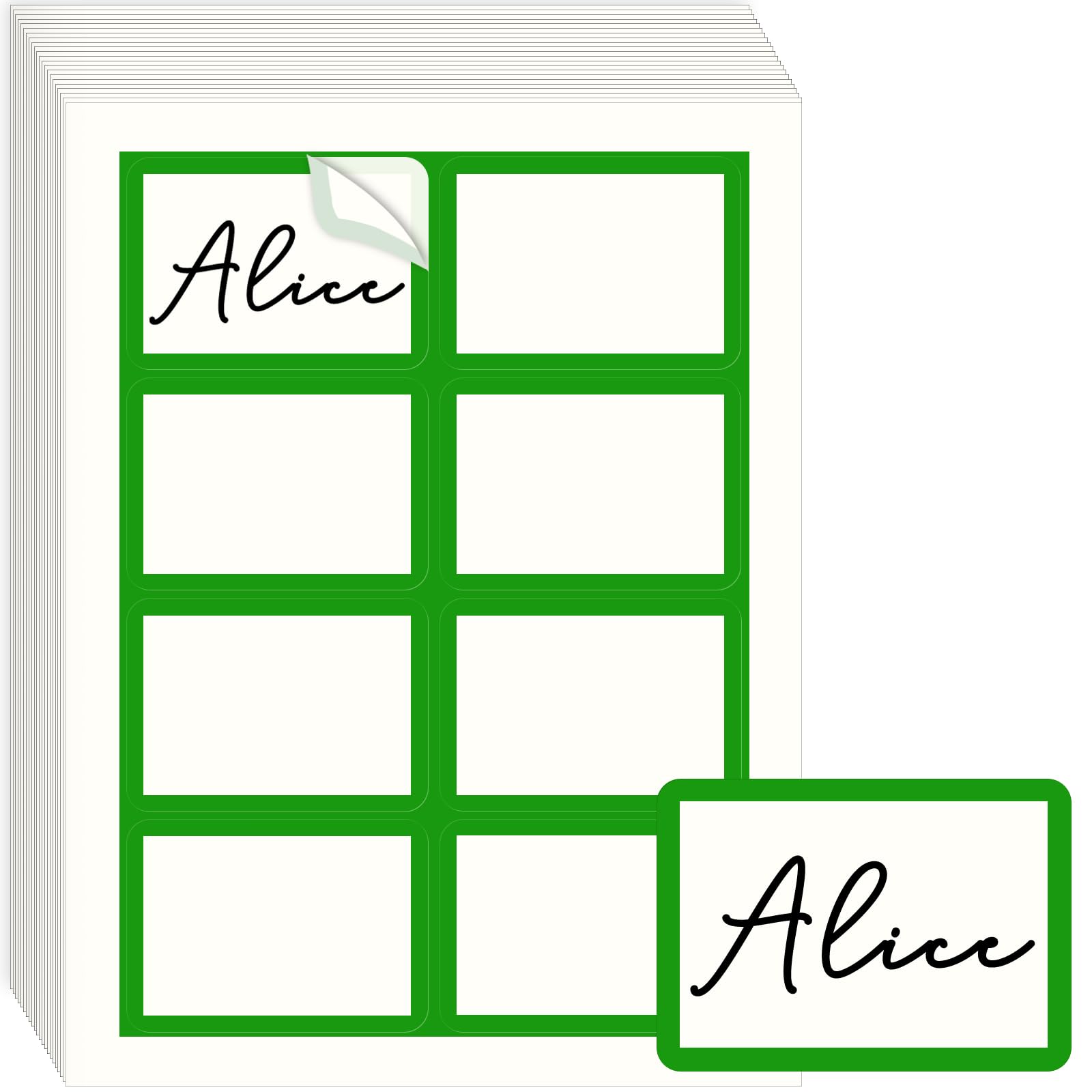 Printable Sticker Label,3.5" x 2.25"Labels for Laser/Inkjet Printer,200 Pcs Mailing/Address/Name Labels,8.5" x 11 "Computer Paper Sticker Printer