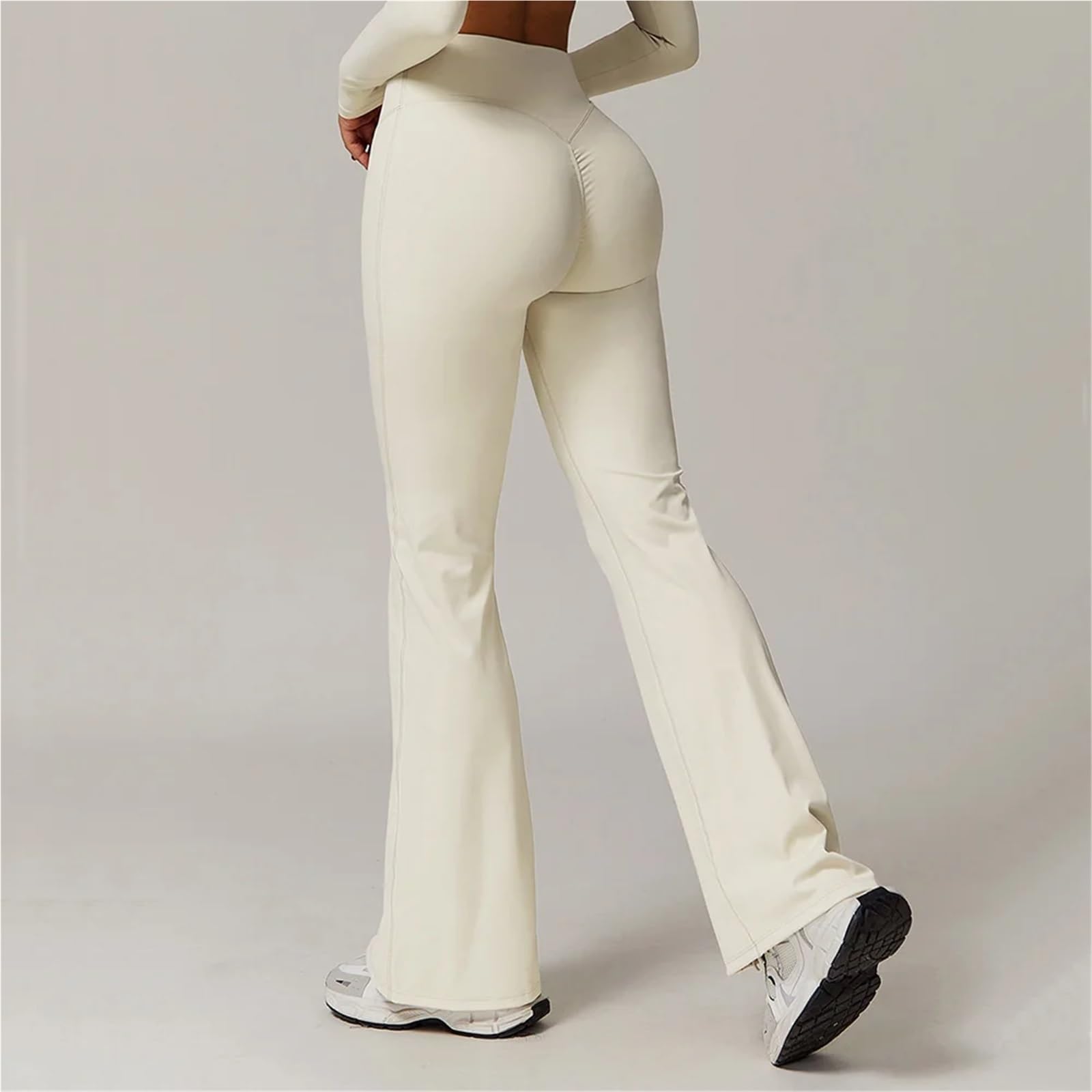 Leggings de cintura alta y pierna ancha for mujer, mallas de fitness, pantalones acampanados, elásticos, push up, for gimnasio, entrenamiento, yoga Para Yoga y Tiempo Libre