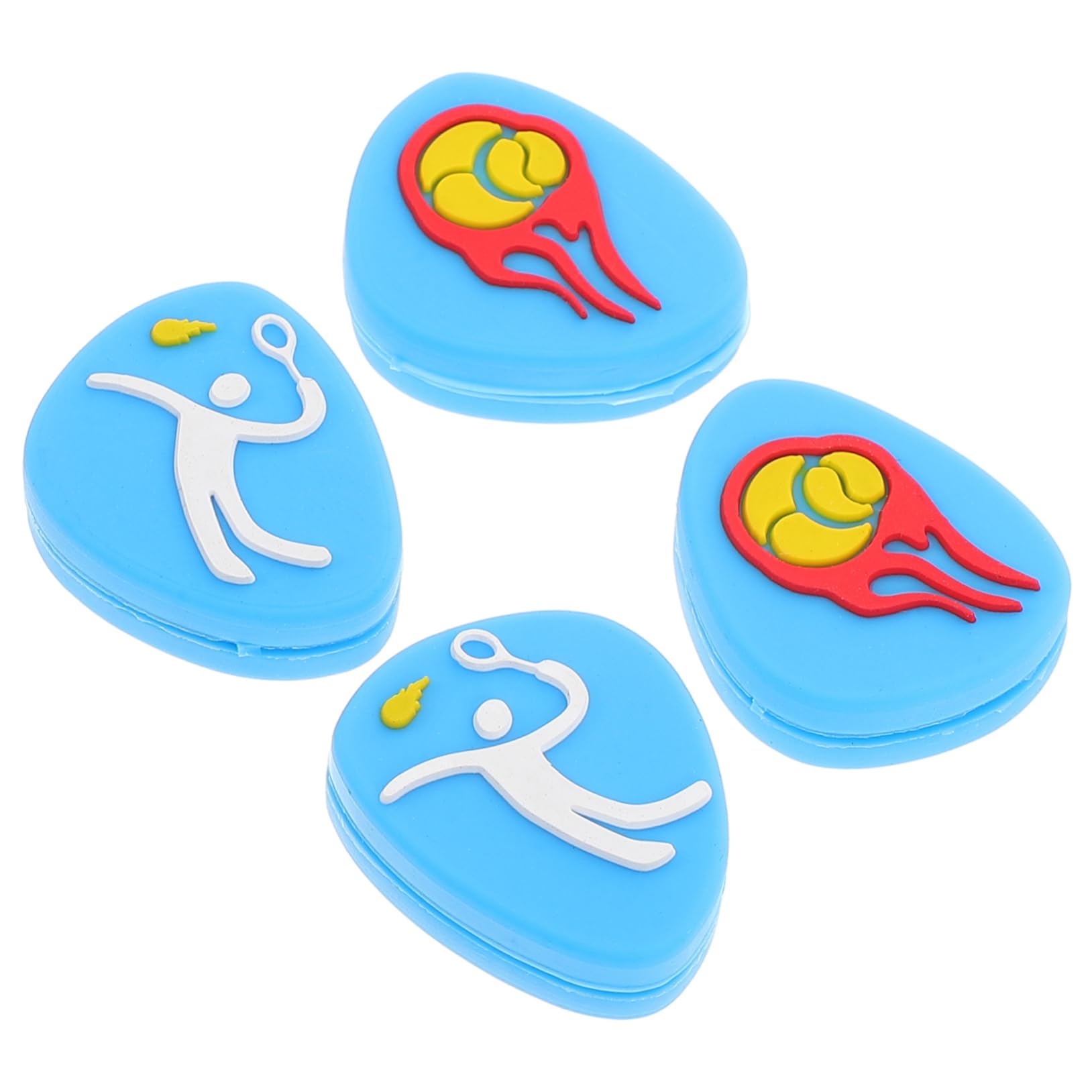 KOMBIUDA 4-Pack Tennis Racket Dampeners Silicone Tennis Dampener for Wrist Elbow Relief Racket Accessories