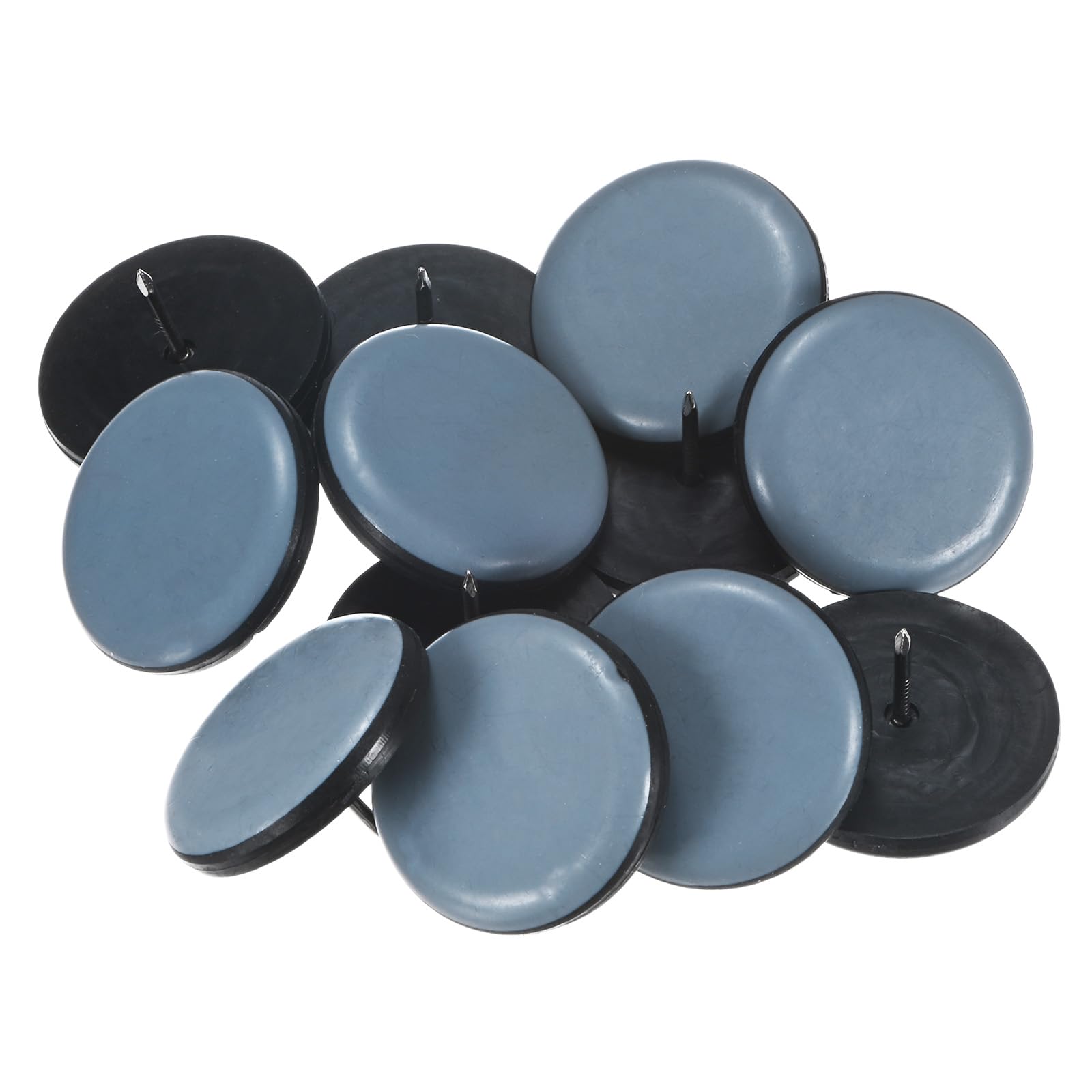 M METERXITY 12-Pack Nail on Furniture Sliders, 1.5" (38mm) PTFE Chair Sliders Glides Round Pads for Chair/Table