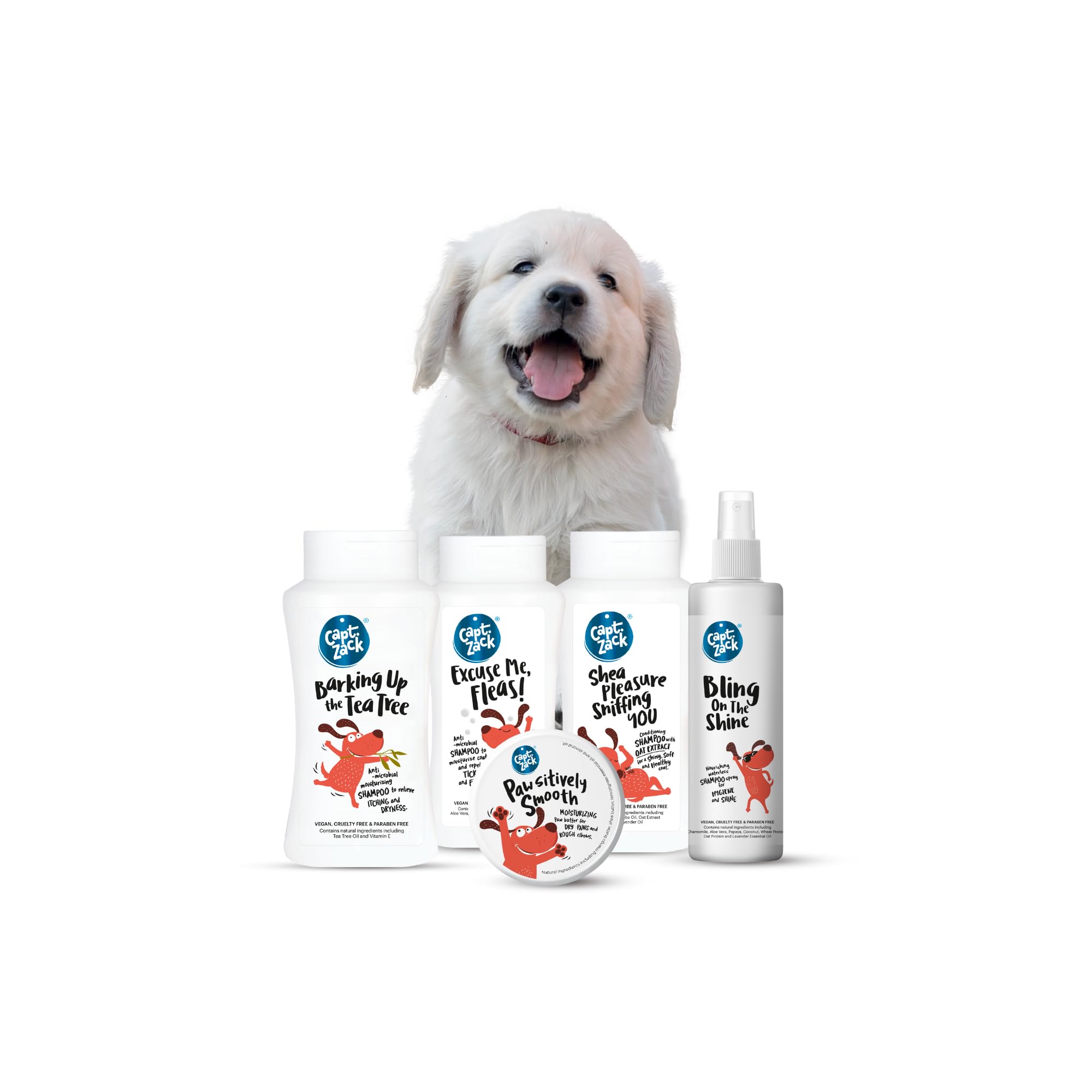 Captain Zack Dog Grooming Mini Kit for All Breeds | Ultimate 5-in-1Groom-Kit for Your Dog | Shampoo + Dry Shampoo + Paw Butter I pH Balanced & Paraben Free (B0D9K4XBX9) Amazon Price History, Amazon Price Tracker