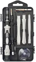 Conjunto de chaves de fenda de precisão, 122 em 1 Kit de ferramentas de reparo magnético eletrônico com estojo para computador de reparo, iPhone, PC, celular, relógio, óculos (cinza)