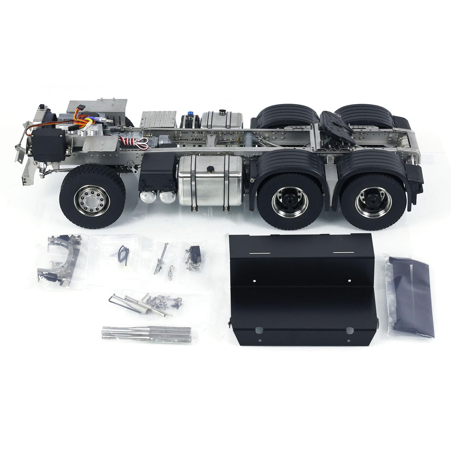 TOUCAN RC HOBBY 1 14 6X6 Metal Chassis for RC Tractor Truck R620 R730 Car Model Air Suspension