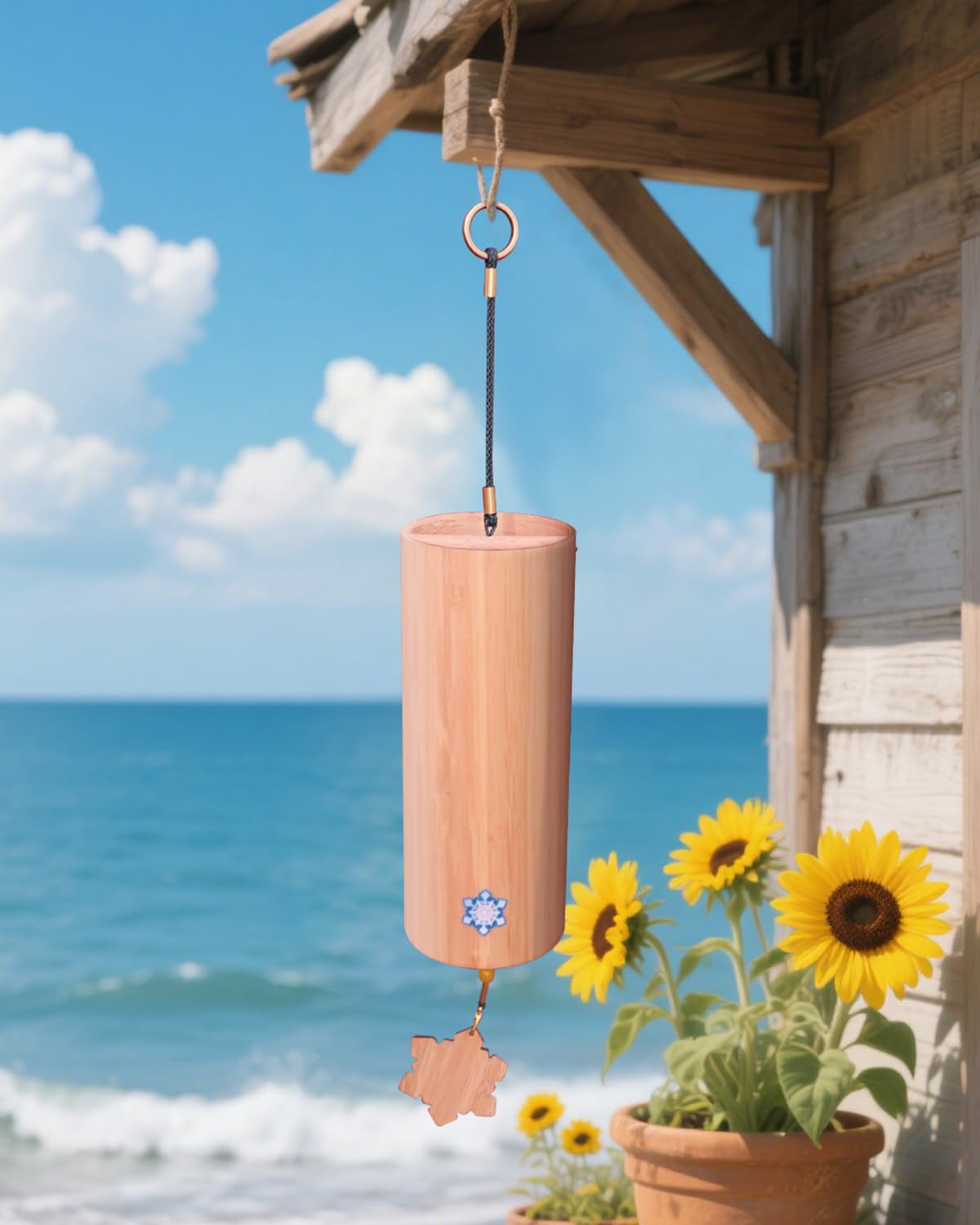 Bamboo Wind C-himes - C-himes de viento japonés para sanación de sonido, meditación y emociones calmantes, decoración clásica del hogar, buen regalo para familiares y amigos (Fm Chord) con caja de