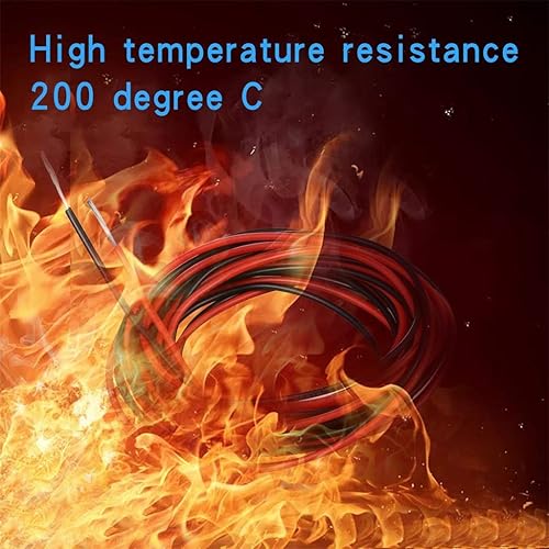 Vista 17 de BNTECHGO - Cable con aislamiento de silicón calibre 22/26/28/30, bobina de cable de cobre estañado flexible de 20 pies alambre de silicona 3