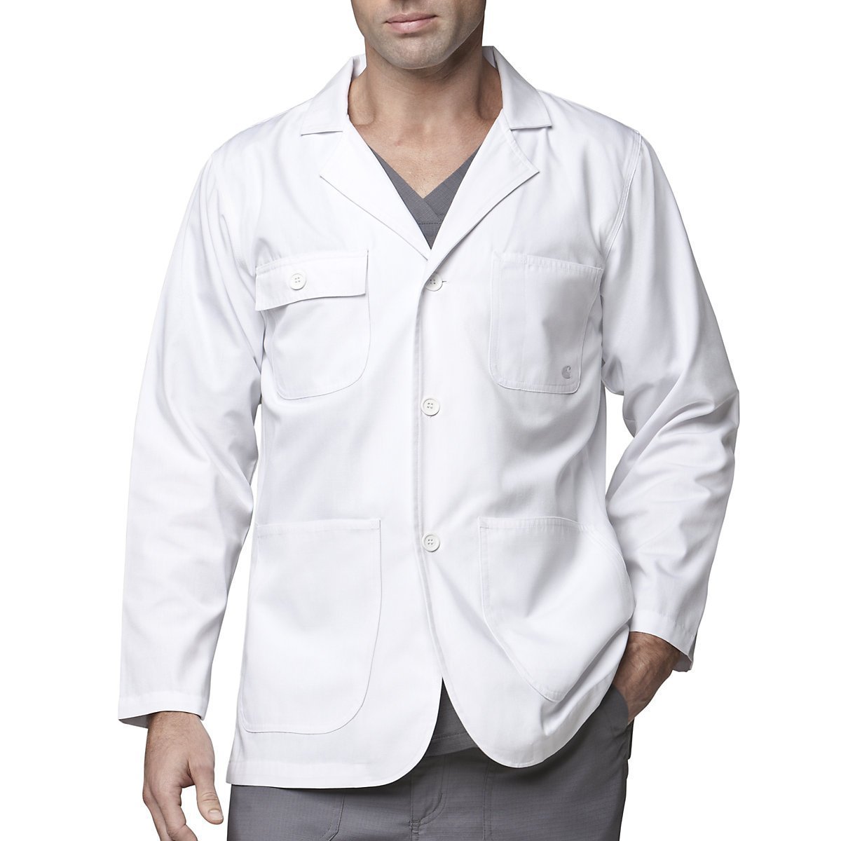 MixStuff Men's White Long Sleeves Small Lab Coat (Lab Apron)-picture-24