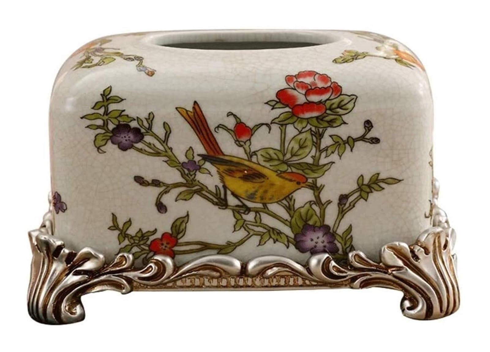 Tissue Dispenser Box Tissue Box Cover Case Household European Classical Porcelain Napkin Holder With Resin Apartment Must Haves