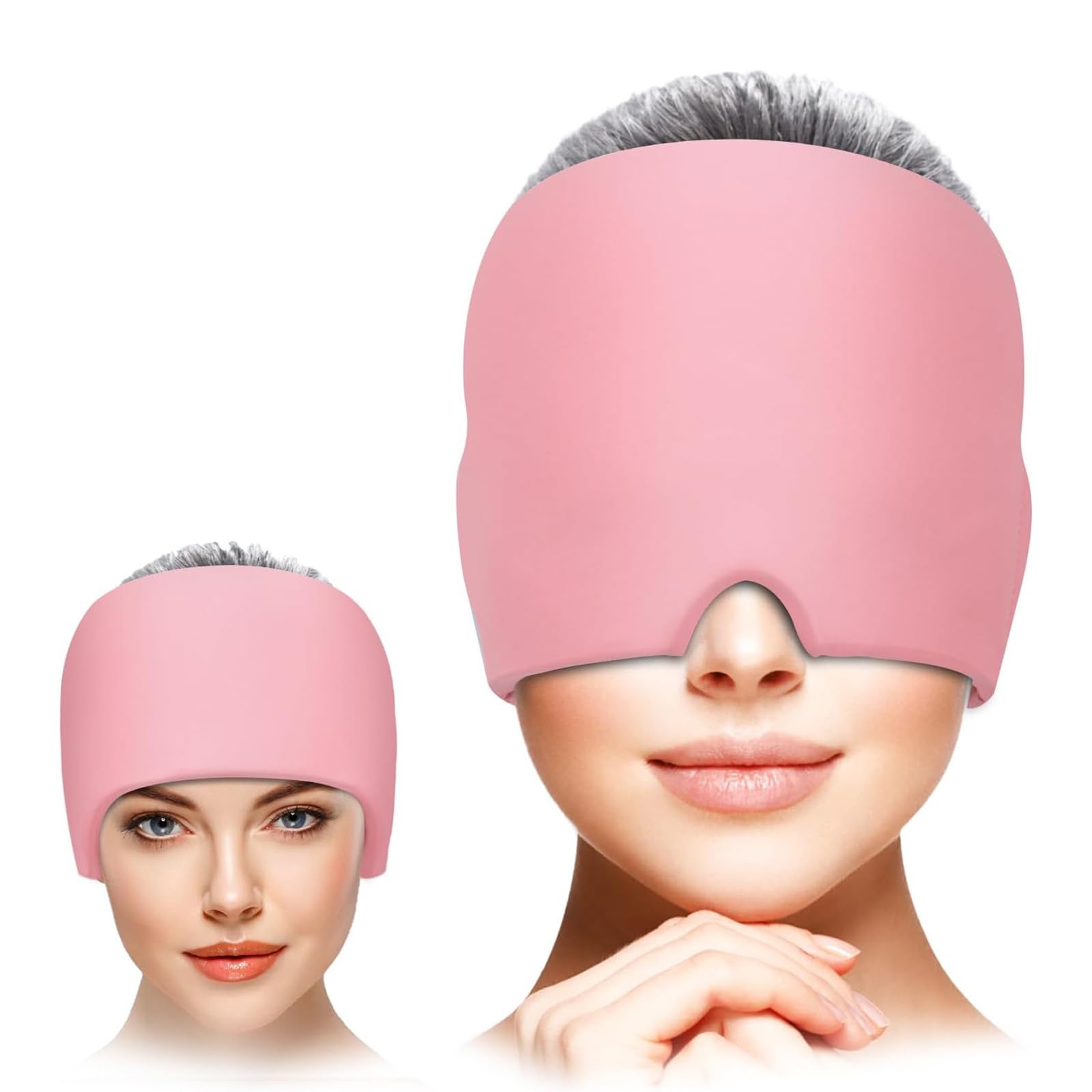 Rayyan Migraine Headache Relief Cap,Hot & Cold Therapy Hat,Migraine Relief Cap,Cool Gel Head Wrap Migraine Cap,Hangover Hat,Headache Ice Pack Mask,Cold Compress Tension Stress Migraine Relief Products