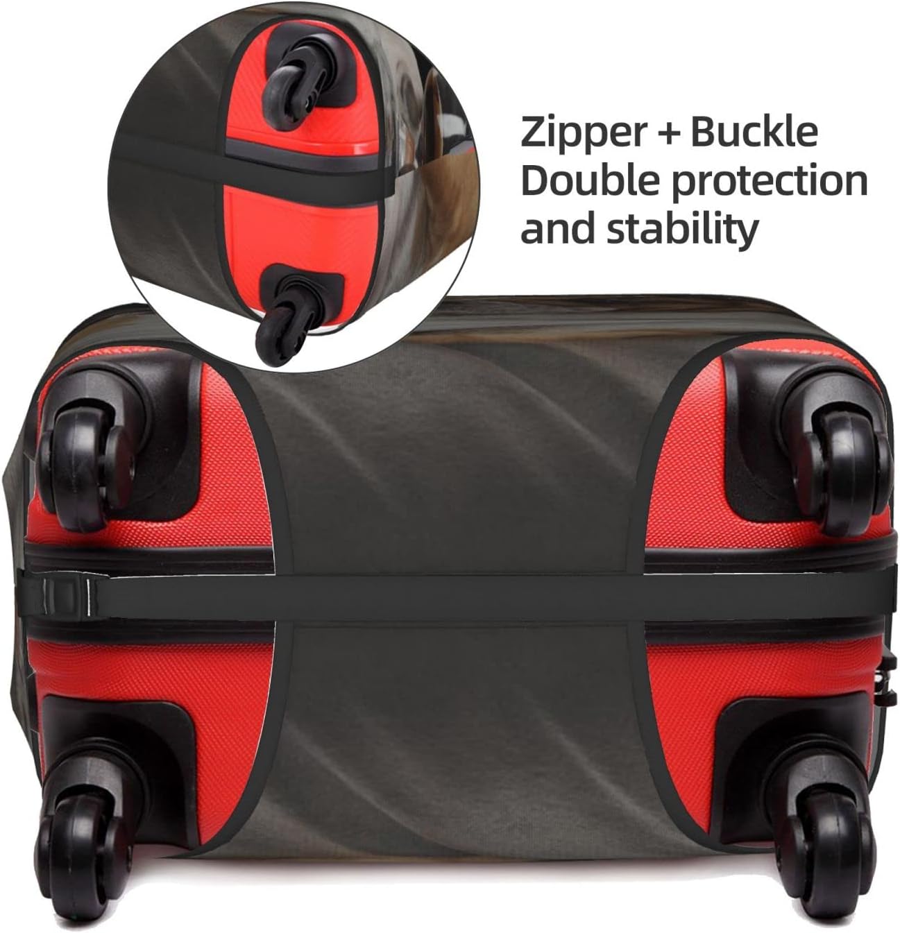 review Funny English Bulldog with Cigar Travel Luggage Cover Fits 18-32 Inch Luggage, Washable Suitcase Cover Protector with Concealed Zipper for Wheeled Suitcase Tsa Approved