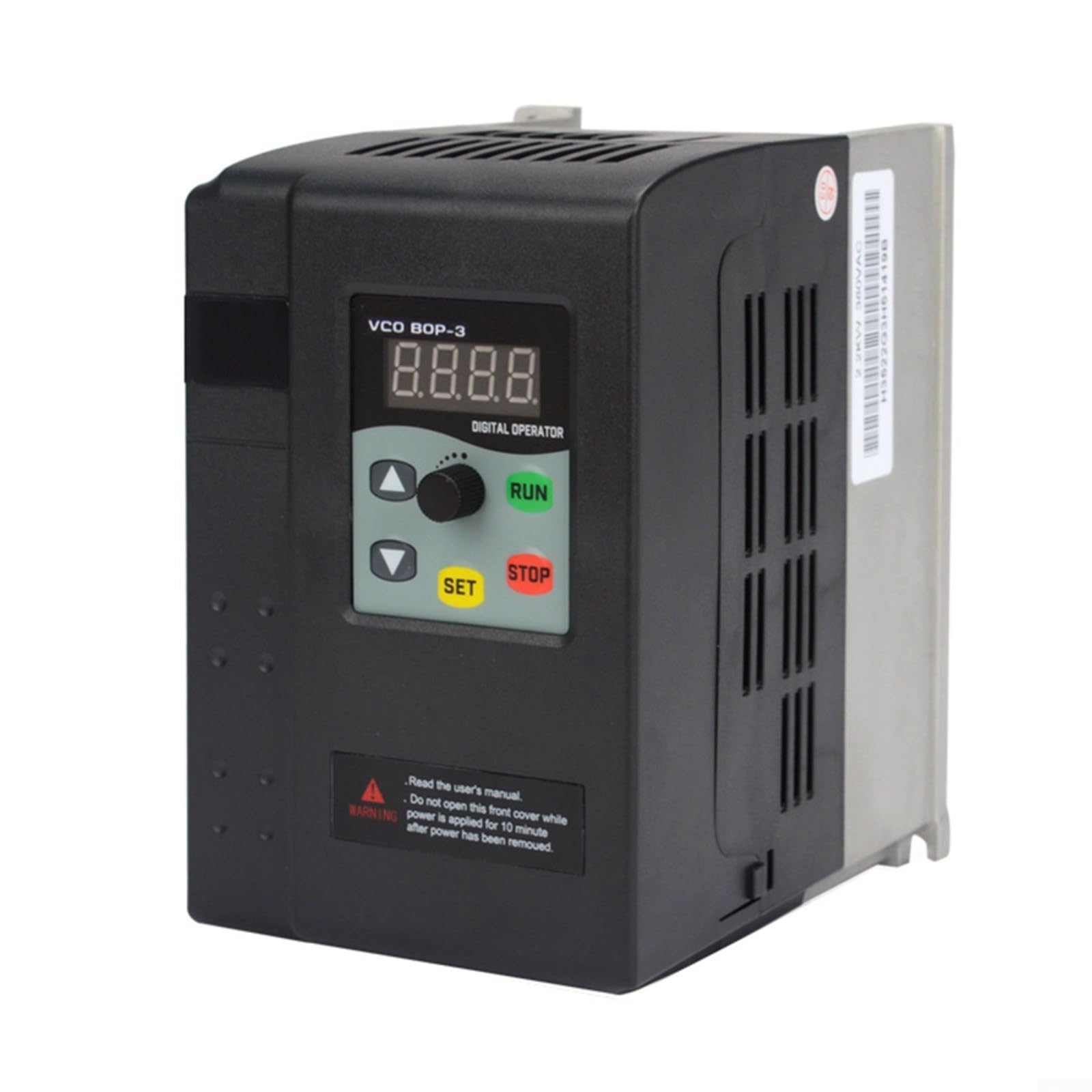 Industrial 2.2 KW Variable Frequency Drive, 380V 3 Phase Motor Controller with Remote Control for Pumps, Fans, Conveyors